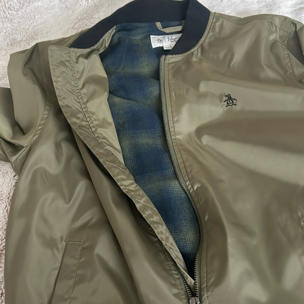 NWT Penguin olive bomber jacket - Picture 8 of 14